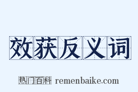 效获反义词是什么意思的图片